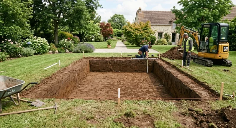 Terrassement pour implantation de piscine